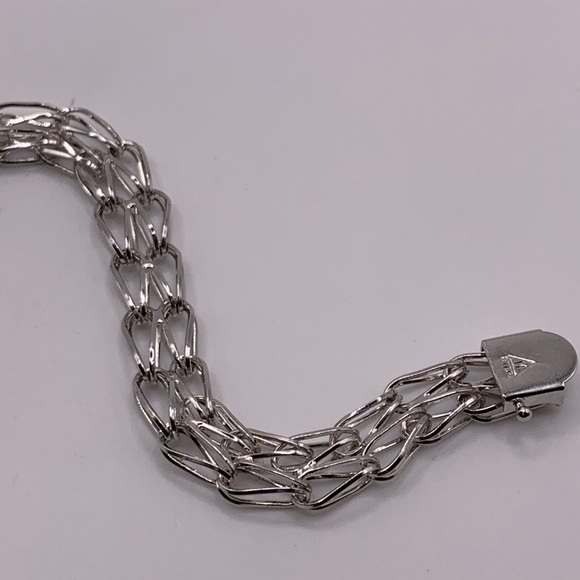 Vintage 1970s sterling silver woven bracelet - Picture 6 of 11